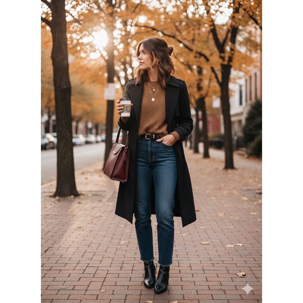 Madewell Cedar‎ Brown Waffle Knit Textured Crewneck Sweater L7853 XS